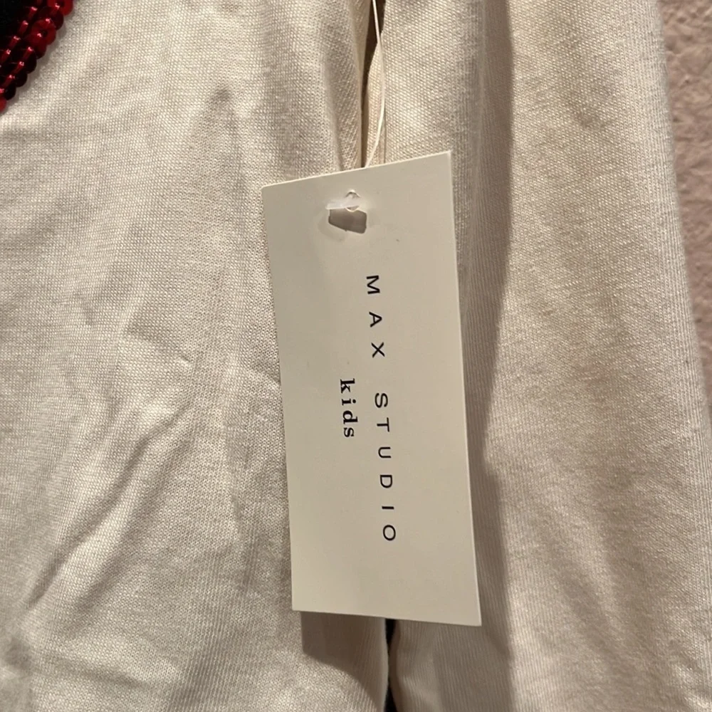 New Max Studio Girl’s Buffalo Plaid Check Heart 3 piece outfit NWT